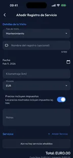 Registra los servicios